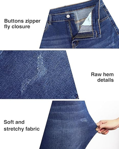 Womens Plus Size Skinny Jeans Stretchy High Waisted Classic Ankle Jean