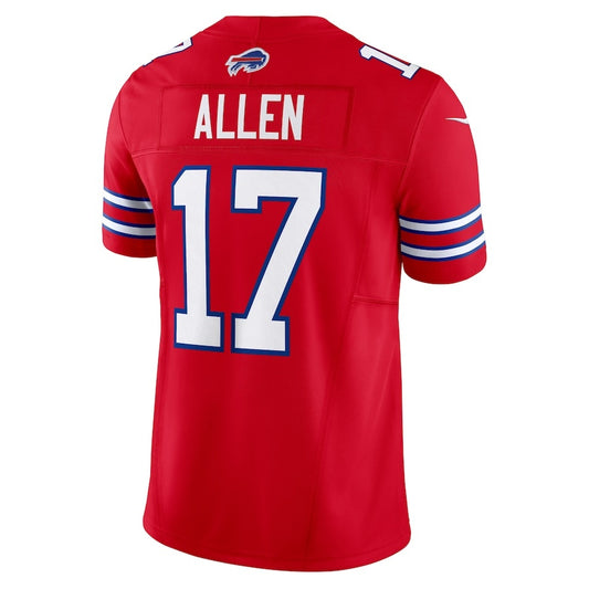 B.Bills #17 Josh Allen Red Vapor F.U.S.E. Limited Jersey Stitched American Football Jersey