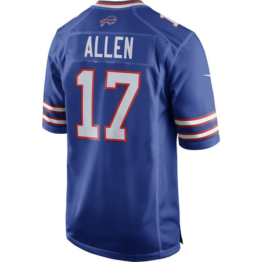 B.Bills #17 Josh Allen Royal Team Game Player Jersey Stitched American Football Jersey