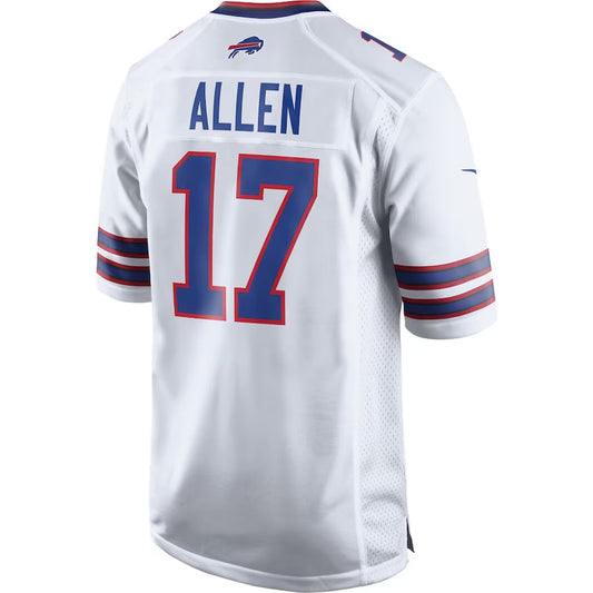 B.Bills #17Josh Allen White Game Player Jersey Stitched American Football Jersey