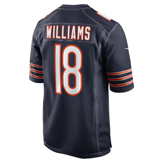 C.Bears #18 Caleb Williams Navy Player Game Jersey Stitched American Football Jersey