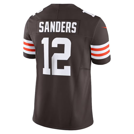 C.Browns #12 Shedeur Sanders Brown Team Vapor F.U.S.E. Limited Jersey Stitched American Football Jersey