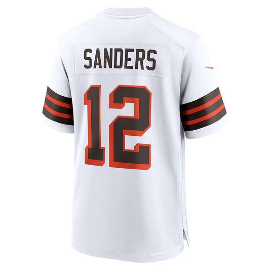 C.Browns #12 Shedeur Sanders White 2025 NFL Draft 2nd Alternate Game Jersey Stitched American Football Jersey