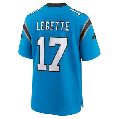 C.Panthers #17 Xavier Legette Blue Alternate Game Jersey Stitched American Football Jersey