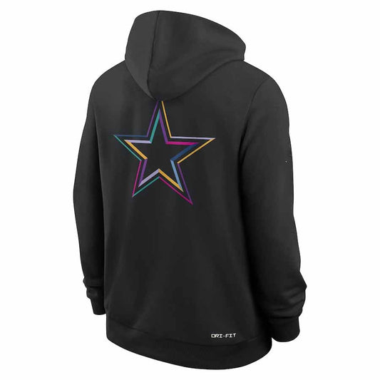 D.Cowboys Black Pullover Hoodie 2025 American Football Jerseys Size S-4XL