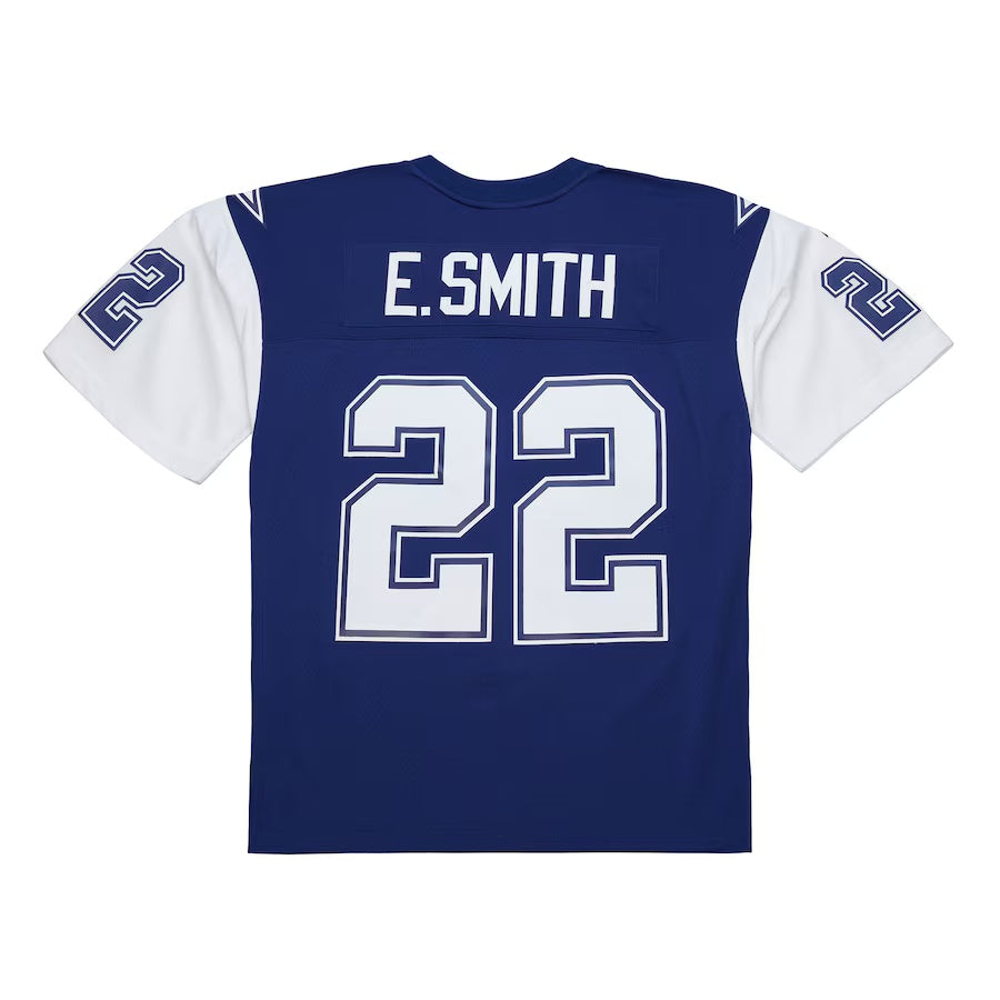D.Cowboys #22 Emmitt Smith Mitchell & Ness Navy 1995 Legacy Replica Jersey Stitched American Football Jersey