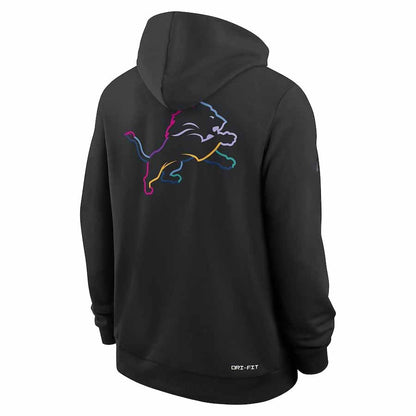 D.Lions Black Pullover Hoodie 2025 American Football Jerseys Size S-4XL
