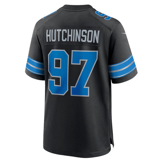 D.Lions #97 Aidan Hutchinson Black 2nd Alternate Game Jersey Stitched American Football Jersey